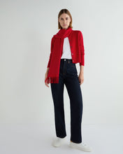 Load image into Gallery viewer, N.Peal Women&#39;s Chunky Crop Cashmere Cardigan Riding Red
