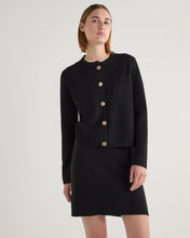 Load image into Gallery viewer, N.Peal Women&#39;s Ruffle Collar Cashmere Jacket Black
