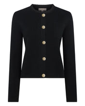 Load image into Gallery viewer, N.Peal Women&#39;s Ruffle Collar Cashmere Jacket Black

