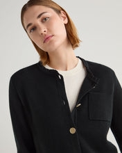 Load image into Gallery viewer, N.Peal Women&#39;s Ruffle Collar Cashmere Jacket Black
