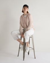 Load image into Gallery viewer, N.Peal Women&#39;s Honeycomb Hooded Cashmere Jumper Ecru White
