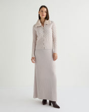 Load image into Gallery viewer, N.Peal Women&#39;s Myla Fur Collar Cashmere Cardigan Frost White
