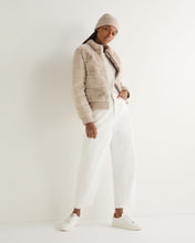 Load image into Gallery viewer, N.Peal Women&#39;s Eva Birdseye Fur Jacket Ecru White
