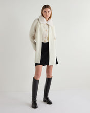 Load image into Gallery viewer, N.Peal Women&#39;s Rosie Rex Collared Jacket Ivory White
