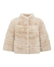 Load image into Gallery viewer, N.Peal Women&#39;s Brittany Short Fur Jacket Snow Grey
