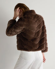 Load image into Gallery viewer, N.Peal Women&#39;s Malina Fur Jacket Chocolate Brown
