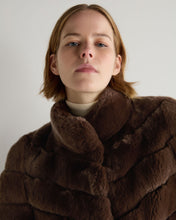 Load image into Gallery viewer, N.Peal Women&#39;s Malina Fur Jacket Chocolate Brown
