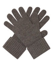 Load image into Gallery viewer, N.Peal Women's Ribbed Cashmere Gloves Otter Brown

