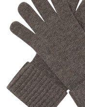 Load image into Gallery viewer, N.Peal Women's Ribbed Cashmere Gloves Otter Brown
