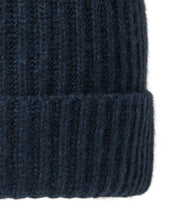 Load image into Gallery viewer, N.Peal Unisex Ribbed Cashmere Hat Indigo Blue
