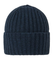 Load image into Gallery viewer, N.Peal Unisex Chunky Ribbed Cashmere Hat Indigo Blue
