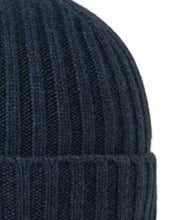 Load image into Gallery viewer, N.Peal Unisex Chunky Ribbed Cashmere Hat Indigo Blue
