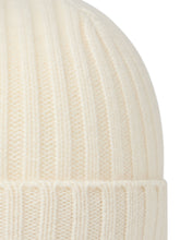 Load image into Gallery viewer, N.Peal Unisex Chunky Ribbed Cashmere Hat New Ivory White
