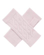Load image into Gallery viewer, N.Peal Women's Cable Fingerless Cashmere Gloves Chalk Pink
