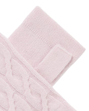 Load image into Gallery viewer, N.Peal Women's Cable Fingerless Cashmere Gloves Chalk Pink
