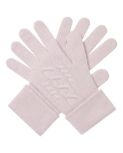Load image into Gallery viewer, N.Peal Women's Cable Cashmere Gloves Chalk Pink
