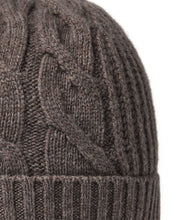 Load image into Gallery viewer, N.Peal Women's Cable Rib Cashmere Hat Otter Brown
