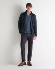 Load image into Gallery viewer, N.Peal Men's Burlington V Neck Cashmere Jumper Light Denim Blue
