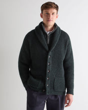 Load image into Gallery viewer, N.Peal Men's Kensington Cashmere Cardigan Green Melange
