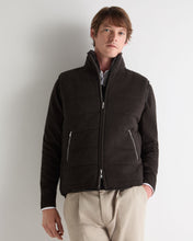 Load image into Gallery viewer, N.Peal Men's Vermont Fur Lined Gilet Chocolate Brown
