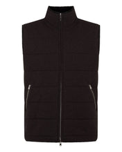 Load image into Gallery viewer, N.Peal Men's Vermont Fur Lined Gilet Chocolate Brown
