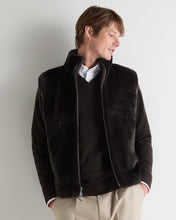 Load image into Gallery viewer, N.Peal Men's Vermont Fur Lined Gilet Chocolate Brown

