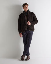 Load image into Gallery viewer, N.Peal Men's Aspen Cashmere Cable Fur Cardigan Chocolate Brown

