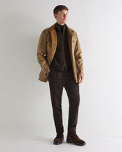 Load image into Gallery viewer, N.Peal Men's Shaftesbury Suede Trim Cashmere Gilet Chocolate Brown
