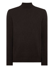 Load image into Gallery viewer, N.Peal Men's Mayfair Turtle Neck Cashmere Jumper Chocolate Brown
