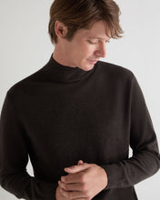 Load image into Gallery viewer, N.Peal Men's Mayfair Turtle Neck Cashmere Jumper Chocolate Brown
