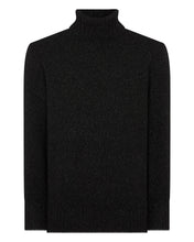 Load image into Gallery viewer, N.Peal Men's Brompton Roll Neck Cashmere Jumper Charcoal Grey Melange
