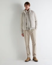 Load image into Gallery viewer, N.Peal Men's Colorado Cable Fur Trim Cashmere Jacket Ash Grey Marl
