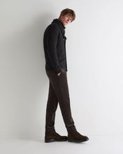 Load image into Gallery viewer, N.Peal Men's Garrick Shawl Cable Cashmere Cardigan Charcoal Grey Melange
