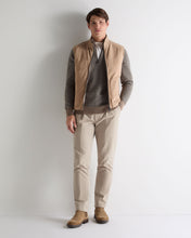 Load image into Gallery viewer, N.Peal Men's Temple Jacquard Half Zip Cashmere Jumper Smoky Herringbone Grey
