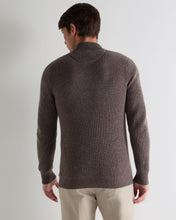 Load image into Gallery viewer, N.Peal Men's Beauchamp Half Button Cashmere Jumper Otter Brown
