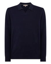 Load image into Gallery viewer, N.Peal Men's Sloane Cashmere Polo Navy Blue
