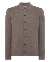 Load image into Gallery viewer, N.Peal Men's Putney Cashmere Polo Shirt Otter Brown
