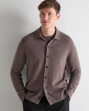 Load image into Gallery viewer, N.Peal Men's Putney Cashmere Polo Shirt Otter Brown
