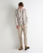 Load image into Gallery viewer, N.Peal Men's Ribbed Cashmere Polo Top Pebble Grey
