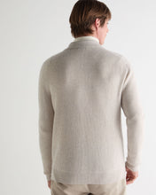 Load image into Gallery viewer, N.Peal Men's Ribbed Cashmere Polo Top Pebble Grey
