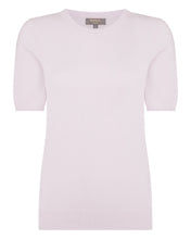 Load image into Gallery viewer, N.Peal Women's Milly Classic Cashmere T-Shirt Chalk Pink

