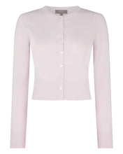 Load image into Gallery viewer, N.Peal Women's Ivy Cropped Cashmere Cardigan Chalk Pink
