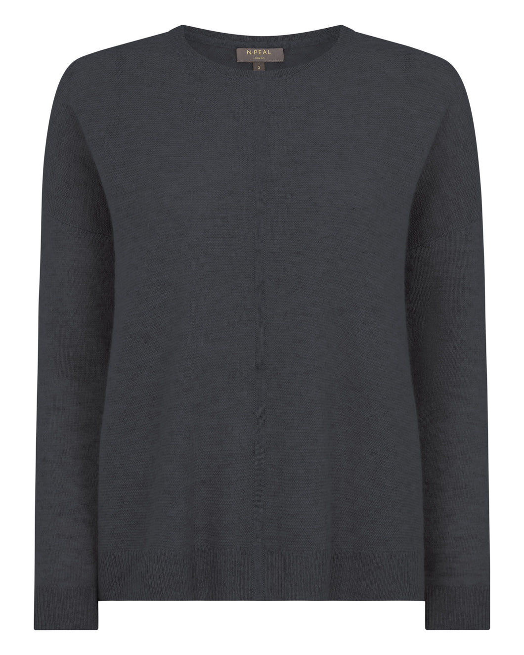 Gauzy Oversize Round Neck Sweater Anthracite