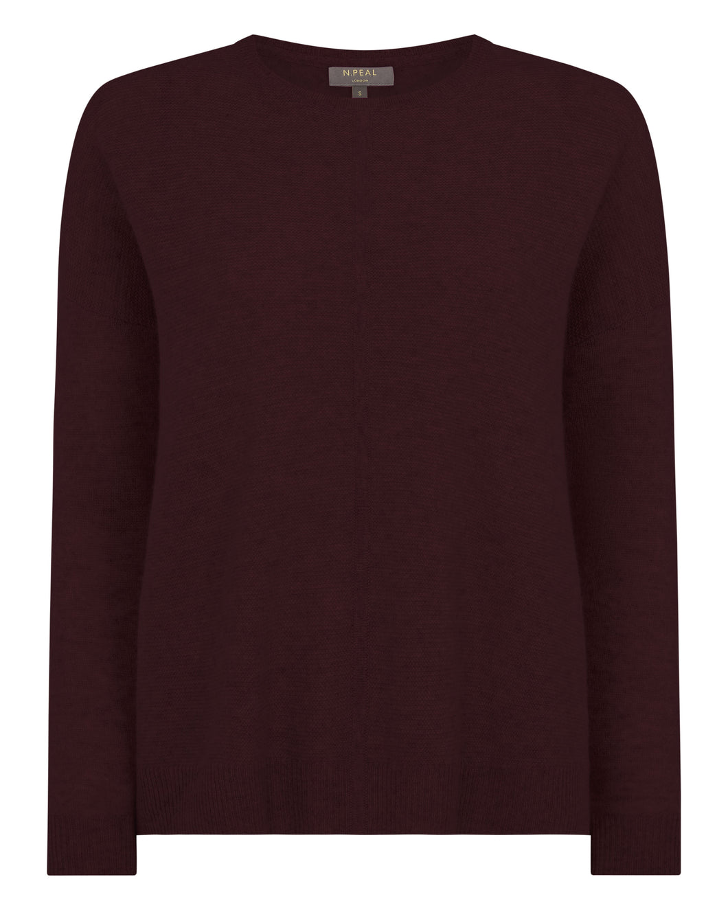 Gauzy Oversize Round Neck Sweater Claret