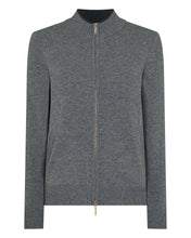 Load image into Gallery viewer, N.Peal Women's Alisa Full Zip Cashmere Cardigan Elephant Grey
