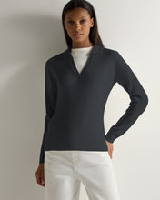 Load image into Gallery viewer, Gauzy Collared Sweater Anthracite
