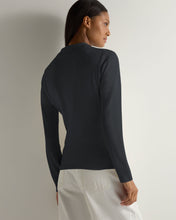 Load image into Gallery viewer, Gauzy Collared Sweater Anthracite
