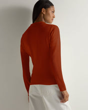 Load image into Gallery viewer, Gauzy Collared Sweater Rust
