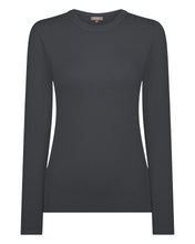 Load image into Gallery viewer, Gauzy Round Neck Sweater Anthracite
