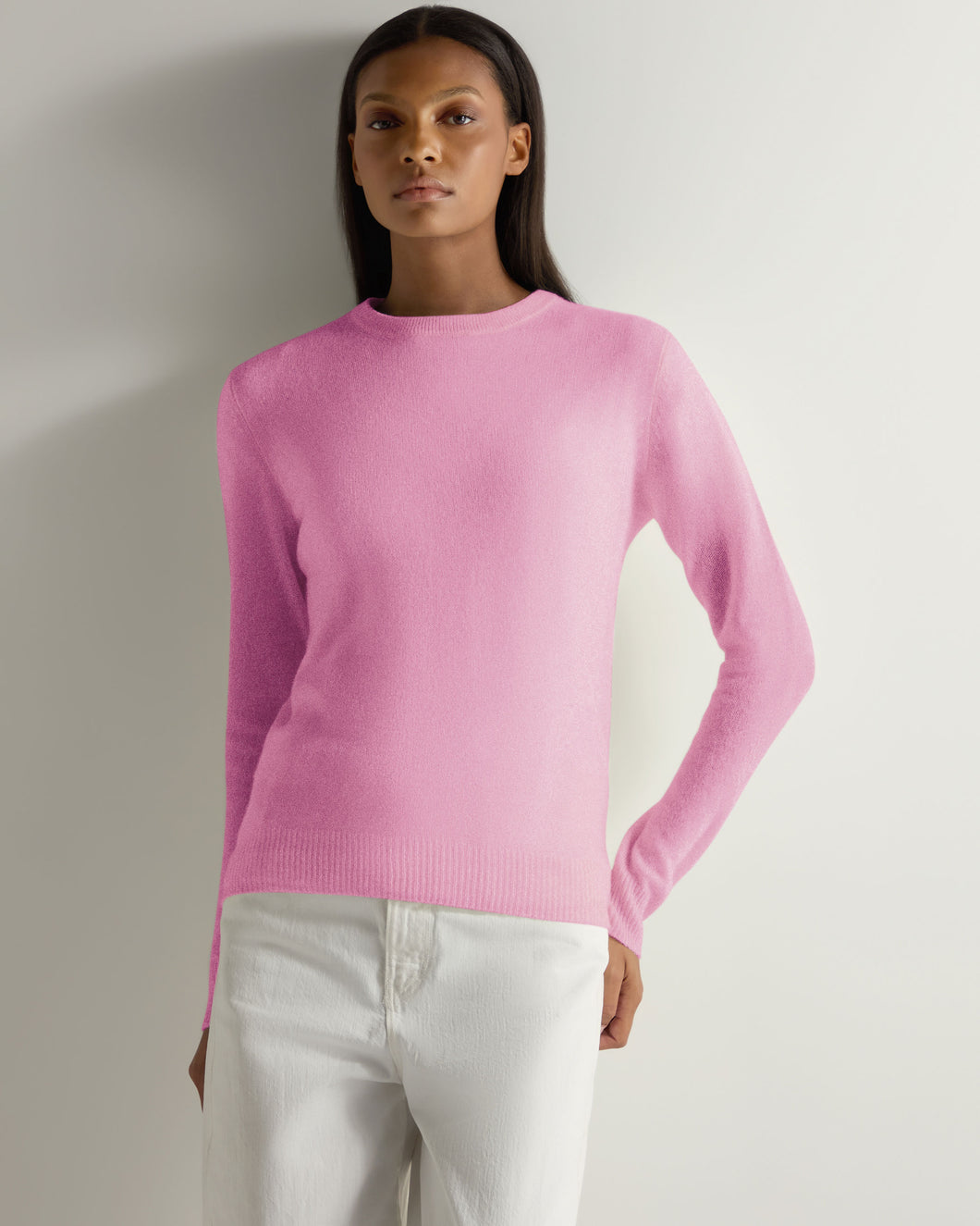 Gauzy Round Neck Sweater Burano Pink